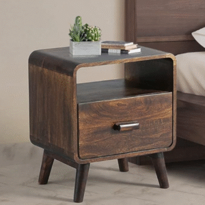 Zira Solid Wood Bedside Table